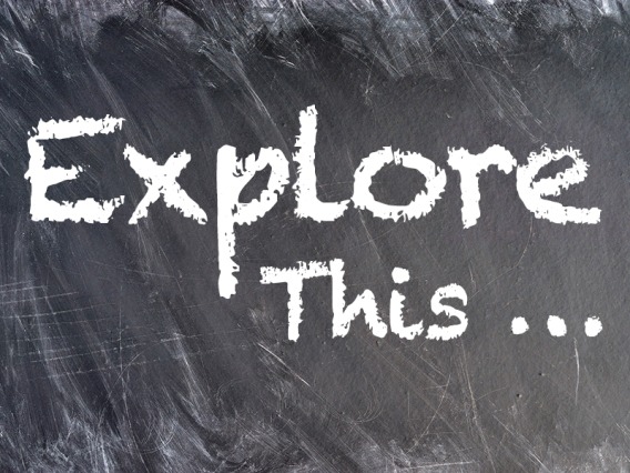 Explore this written on a chalkboard